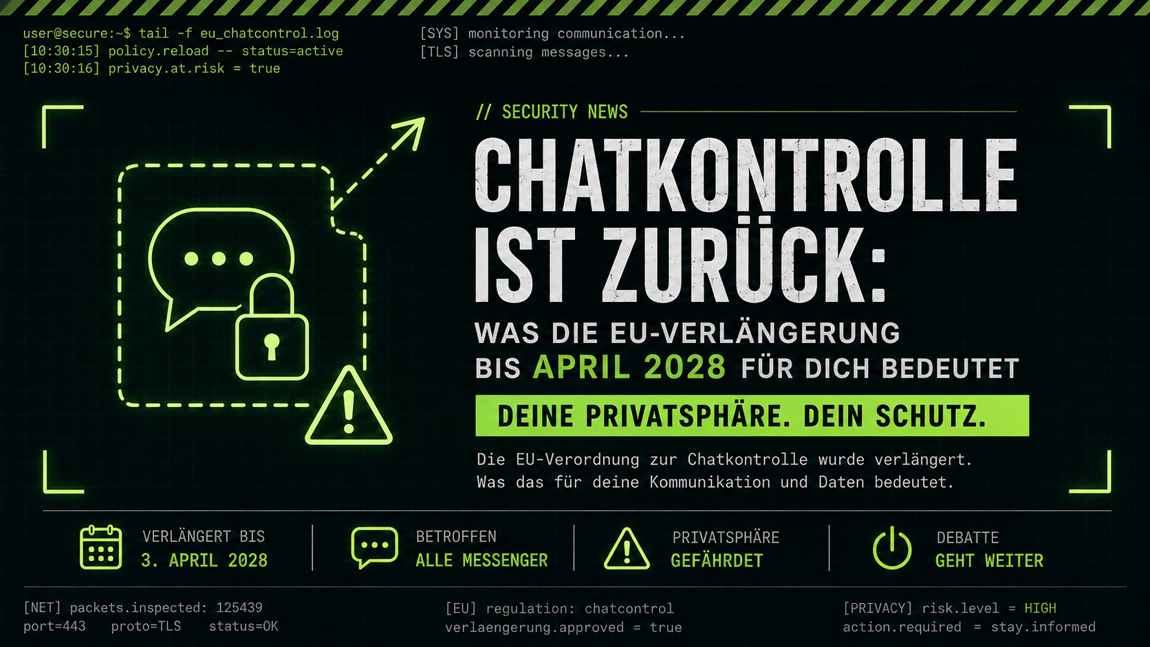 Chatkontrolle 2026: EU Verlängert Ausnahmeregelung