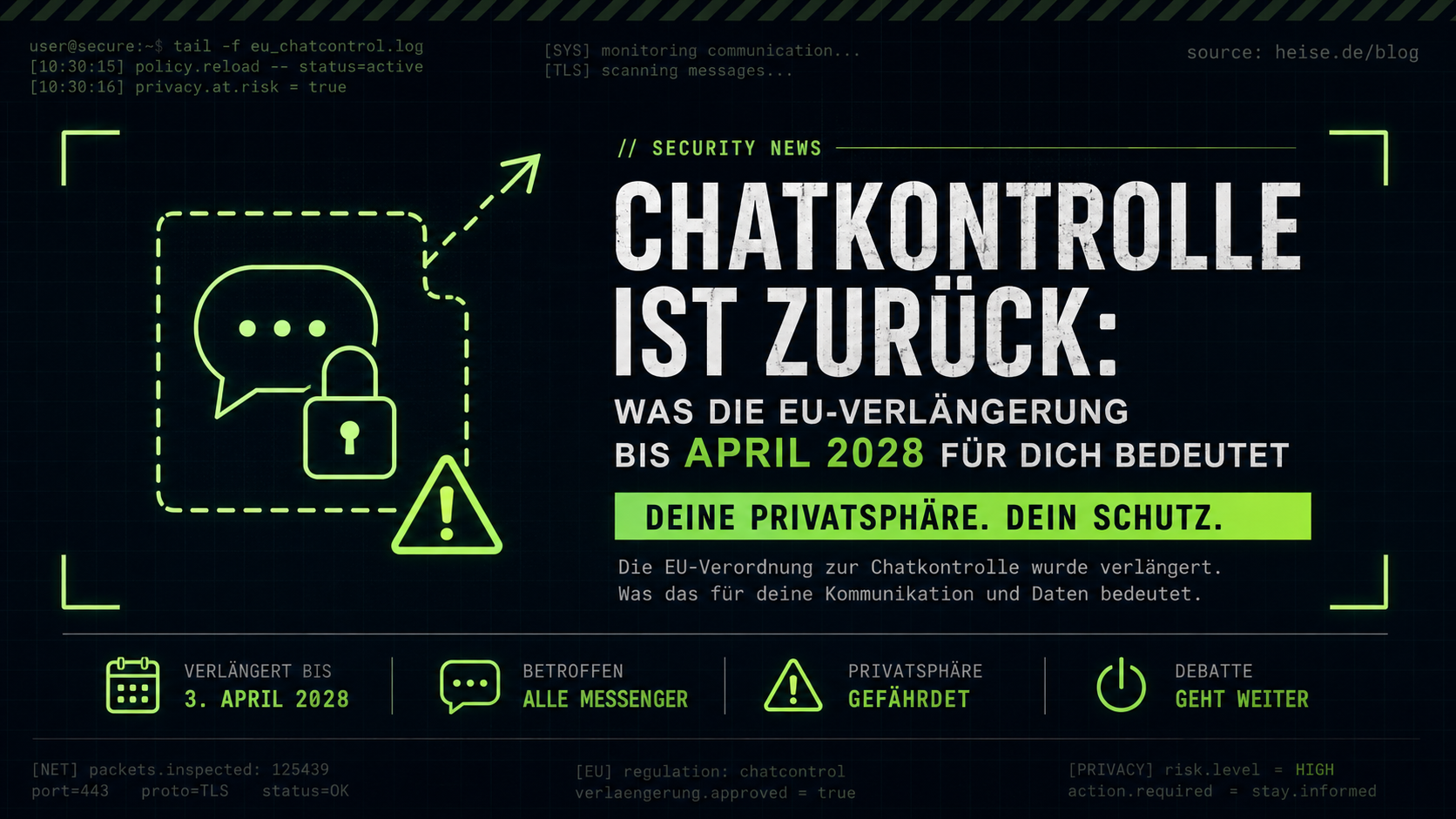 Chatkontrolle 2026: EU Verlängert Ausnahmeregelung